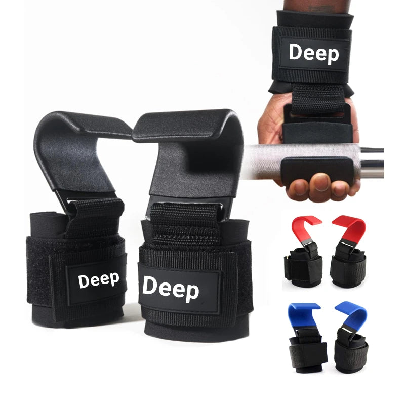 Weight Lifting Hooks Heavy Duty Lifting Wrist Straps Pull up Deadlift Straps Power Lifting Grips Padded Workout Straps
