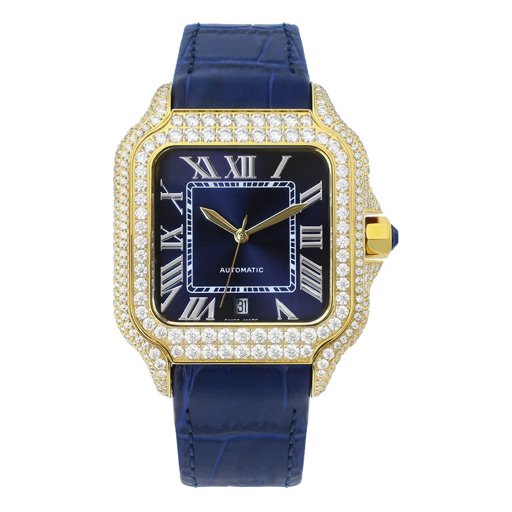Iced Out Watch Arabian  Studded Wrist Gift Pass Diamond Tester