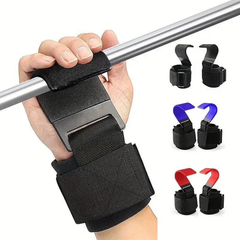 Weight Lifting Hooks Heavy Duty Lifting Wrist Straps Pull up Deadlift Straps Power Lifting Grips Padded Workout Straps
