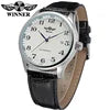 T-winner  Simple Slim Skeleton Quality Luminous Automatic Mechanical Watch for Men