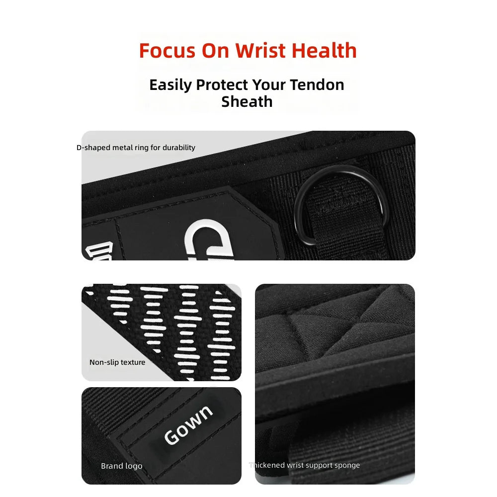 GOUNOD New Nylon Lifting Straps Compression Sports Wrist Wraps Herringbone Pattern Protection Professional