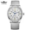Winner Watches for Men Fashion Automatic Mechanical Simple Stainless Steel Practical Spring Bracelet Watch