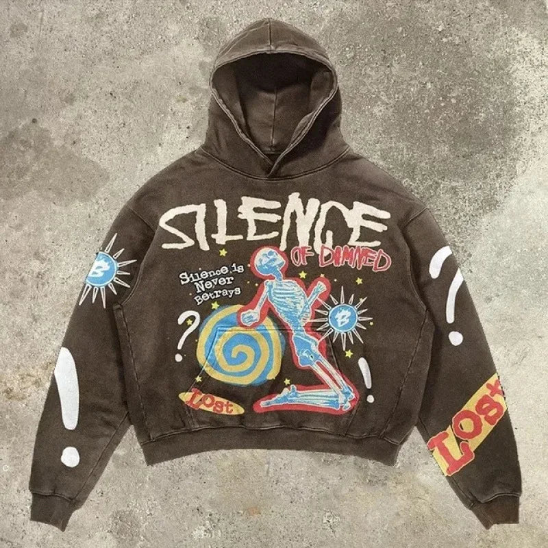 Men's Fleece Hoodie Cotton  Oversized Boxy Fit Cropped Hoodies