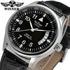T-winner  Simple Slim Skeleton Quality Luminous Automatic Mechanical Watch for Men