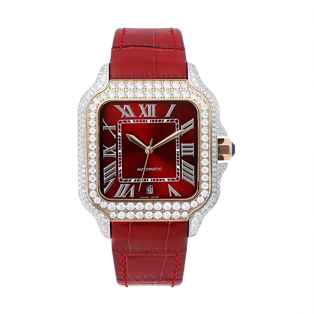 Iced Out Watch Arabian  Studded Wrist Gift Pass Diamond Tester
