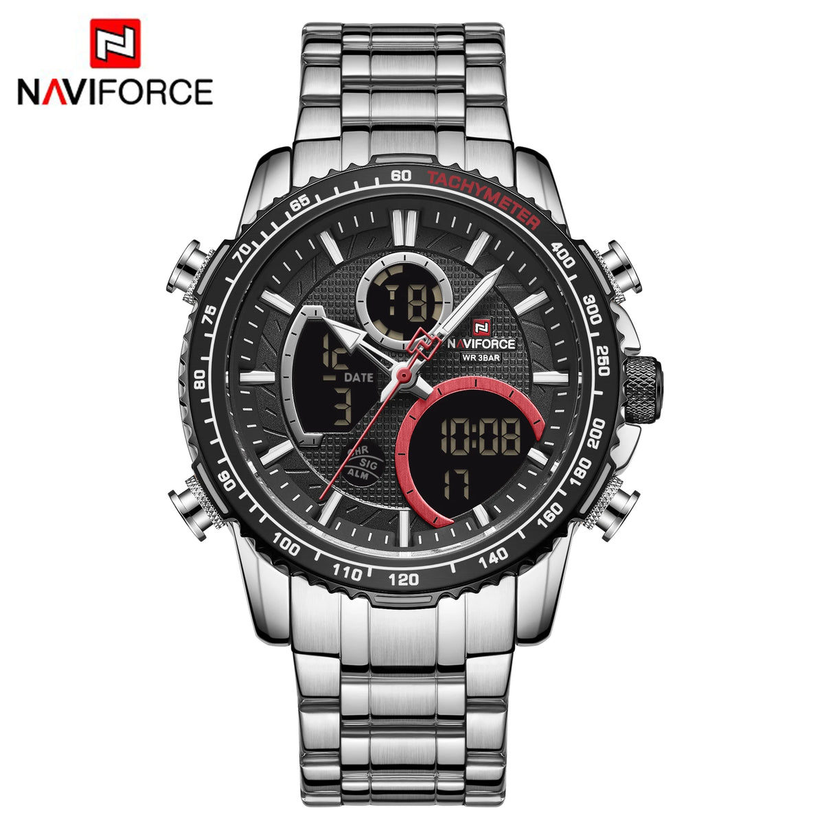 NAVIFORCE 9182  Morden Style  Men Watches Stainless Steel