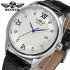 T-winner  Simple Slim Skeleton Quality Luminous Automatic Mechanical Watch for Men