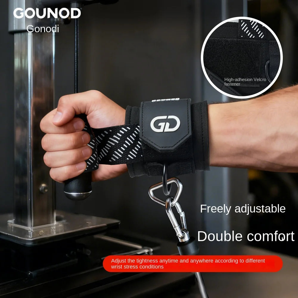 GOUNOD New Nylon Lifting Straps Compression Sports Wrist Wraps Herringbone Pattern Protection Professional