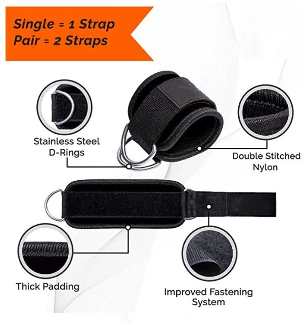 Fitness Weight Workout Cable Ankle Straps for Cable Machines