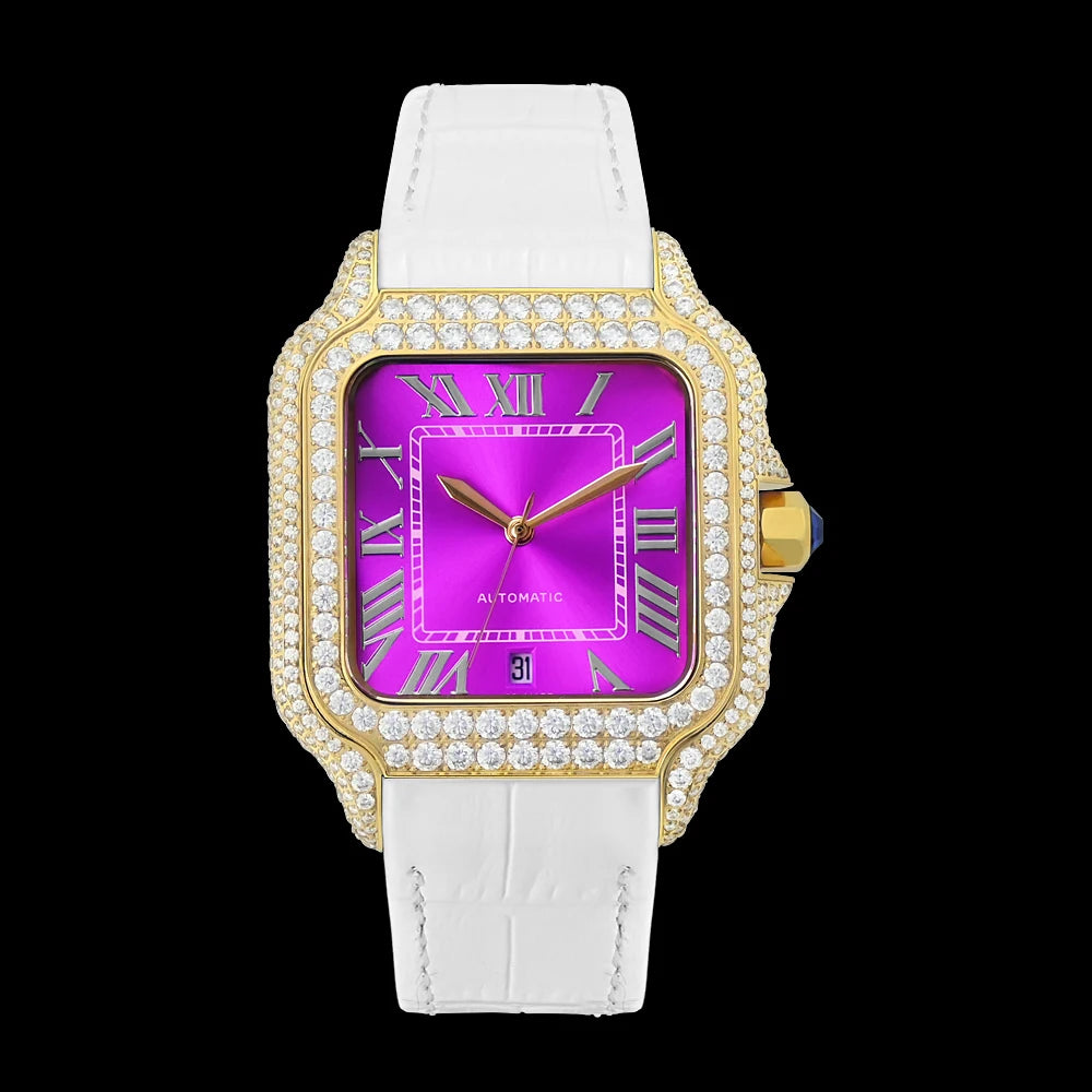 Iced Out Watch Arabian  Studded Wrist Gift Pass Diamond Tester