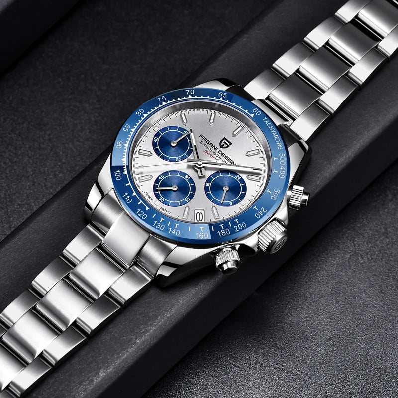 New PAGANI DESIGN Watches Men Luxury Chronograph Sport