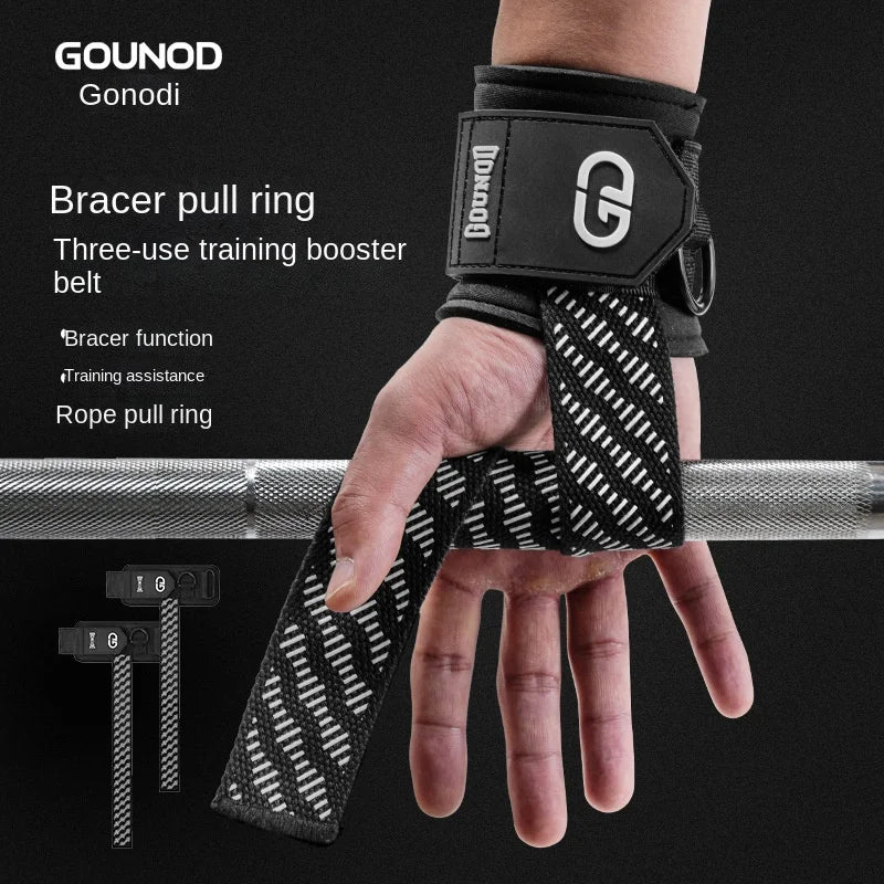 GOUNOD New Nylon Lifting Straps Compression Sports Wrist Wraps Herringbone Pattern Protection Professional