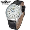 T-winner  Simple Slim Skeleton Quality Luminous Automatic Mechanical Watch for Men