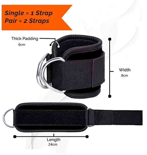 Fitness Weight Workout Cable Ankle Straps for Cable Machines