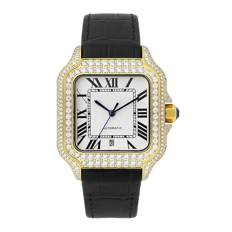 Iced Out Watch Arabian  Studded Wrist Gift Pass Diamond Tester