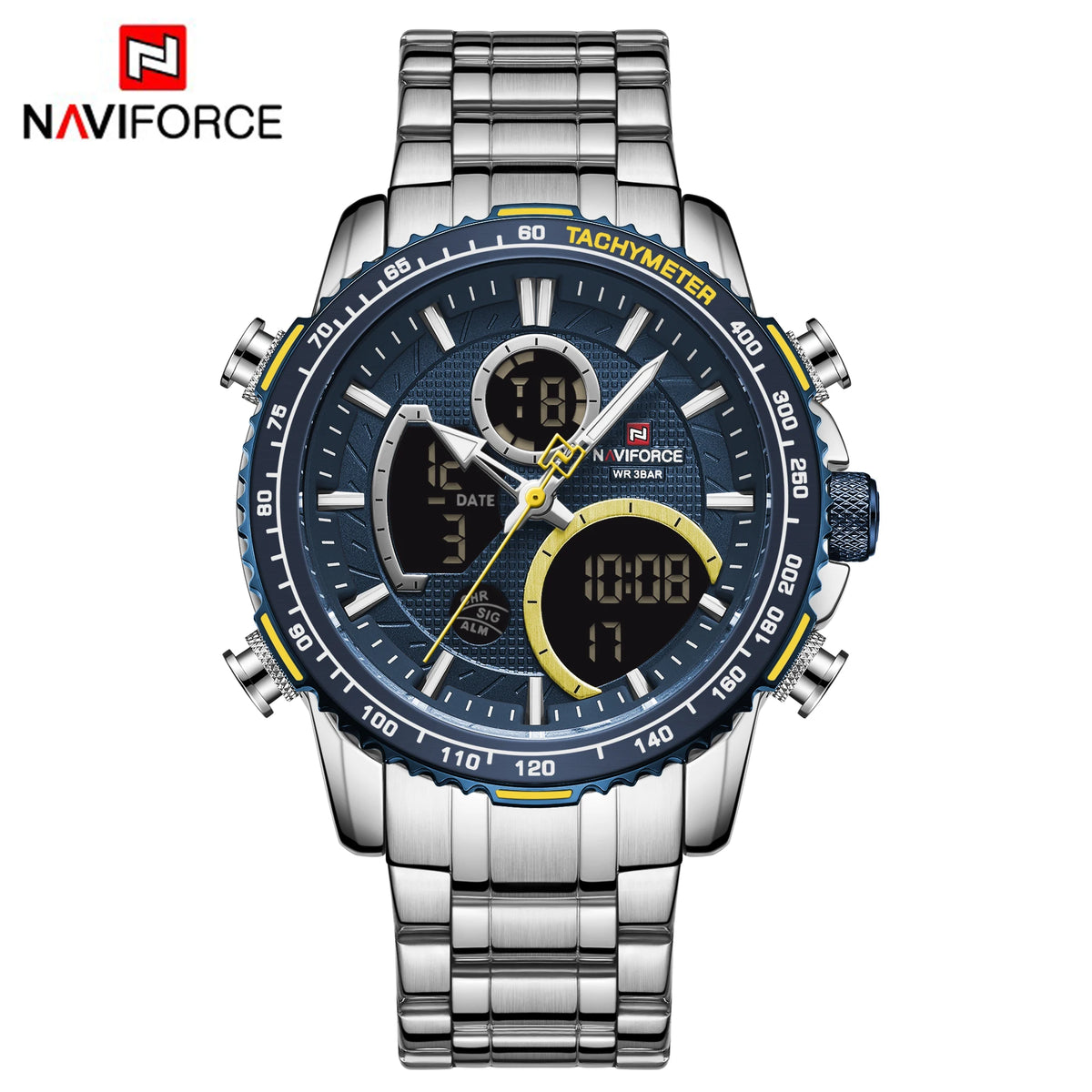 NAVIFORCE 9182  Morden Style  Men Watches Stainless Steel