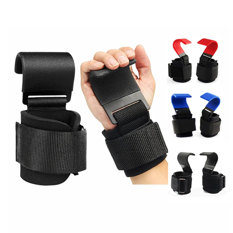 Weight Lifting Hooks Heavy Duty Lifting Wrist Straps Pull up Deadlift Straps Power Lifting Grips Padded Workout Straps