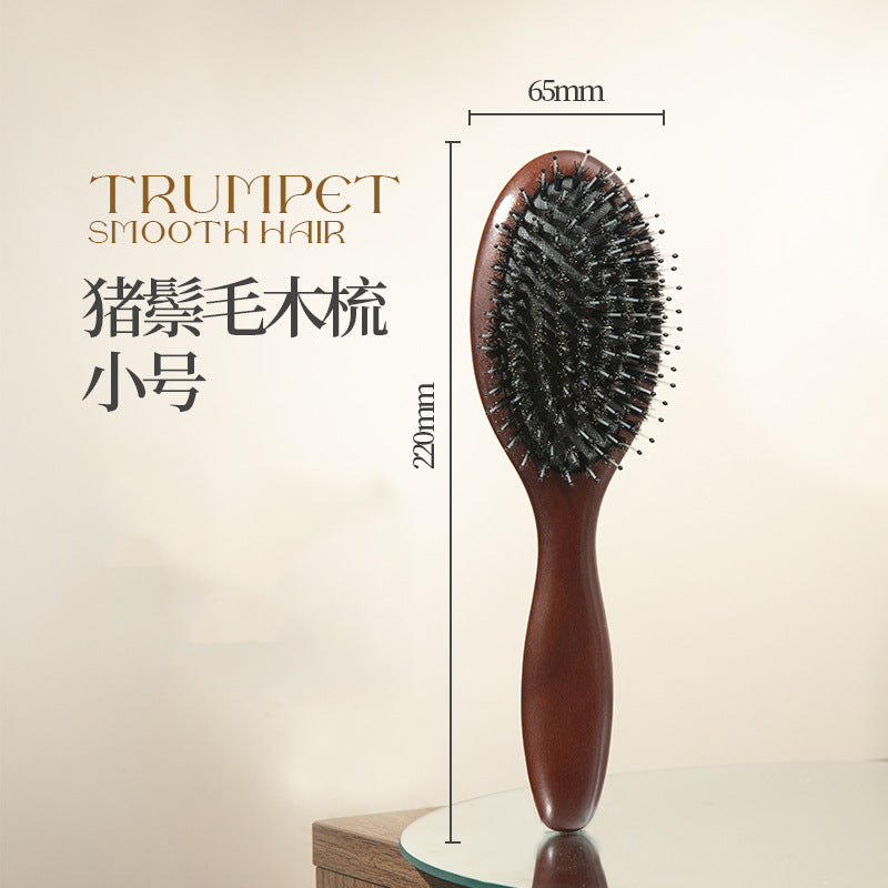 Natural Boar Bristle Air Cushion Comb Air Bag Massage Comb Scalp Meridian Fluffy Bamboo Comb Beech Wood Comb