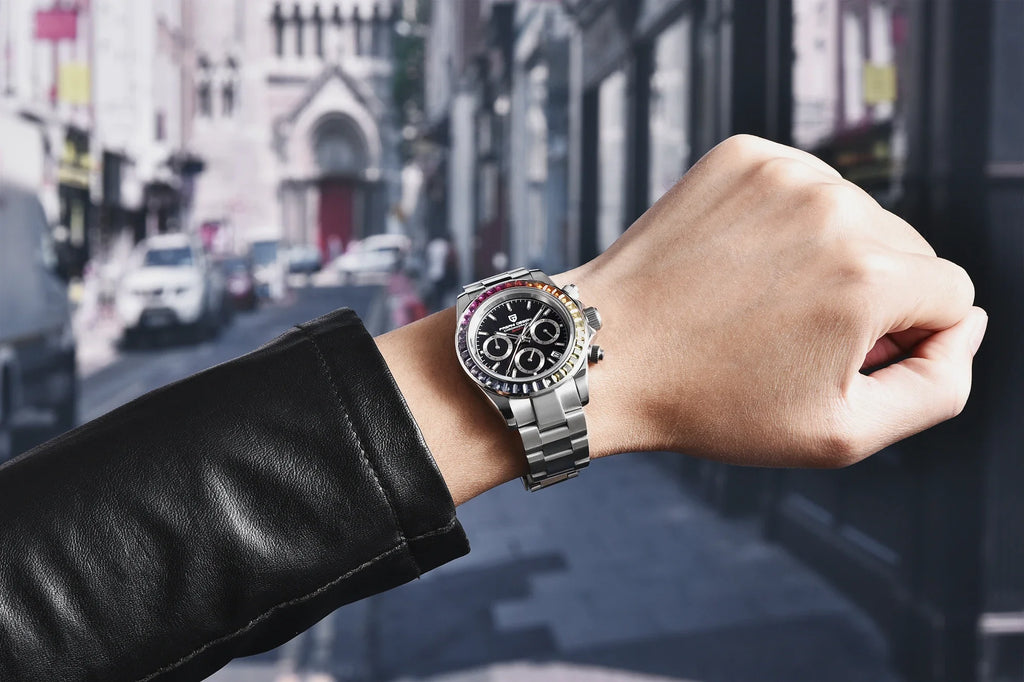 2026 PAGANI DESIGN New Rainbow Bezel Sport Watch Men Quartz