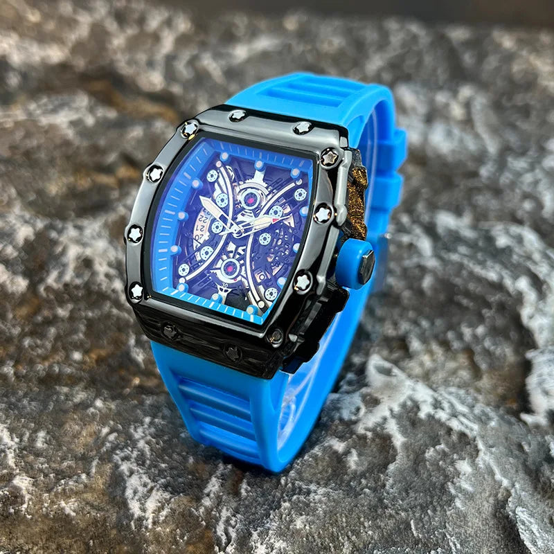 Men's Watch Light Luxury Brand Wine Barrel dial Fashionable Night Glow Sports Watch