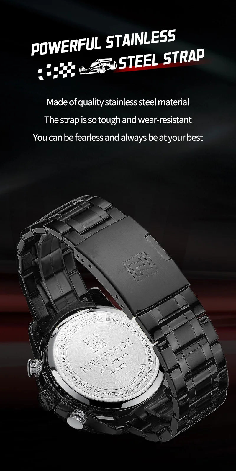 NAVIFROCE Men watches Luminous Business Fashion Man Watch Waterproof Military Watch