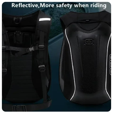 Moto Racing  bag Motocross Carbon Fiber Backpack Waterproof Motorcycle Hard Shell Backpacks