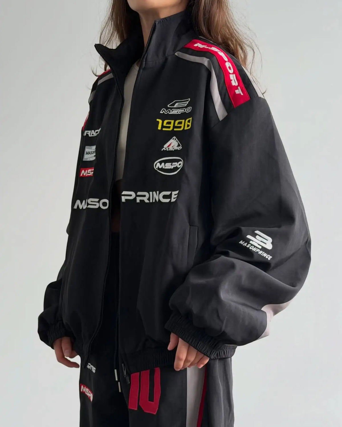 Y2k Harajuku Street Retro  Motorcycle Jacket  Lapel Zipper Coats Casual Loose Oversized Unisex