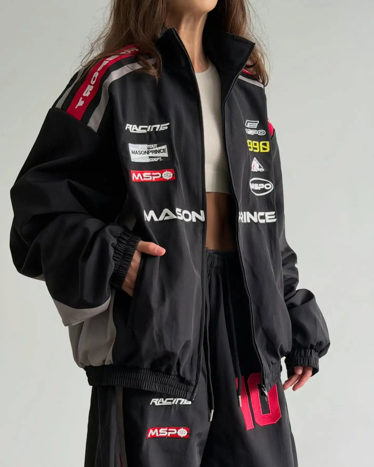 Y2k Harajuku Street Retro  Motorcycle Jacket  Lapel Zipper Coats Casual Loose Oversized Unisex