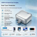 140W USB-C Fast Charging Adapter With Auto Self-Unplug Feature Auto Disconnect When Full Battery Protection Overcharge Guard