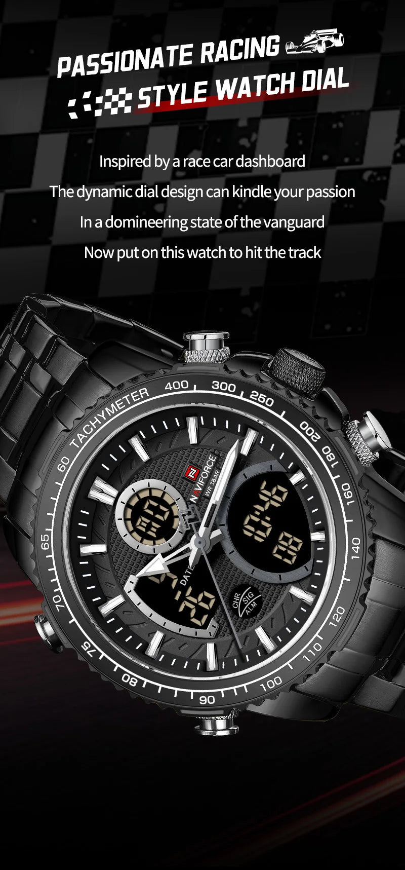 NAVIFROCE Men watches Luminous Business Fashion Man Watch Waterproof Military Watch