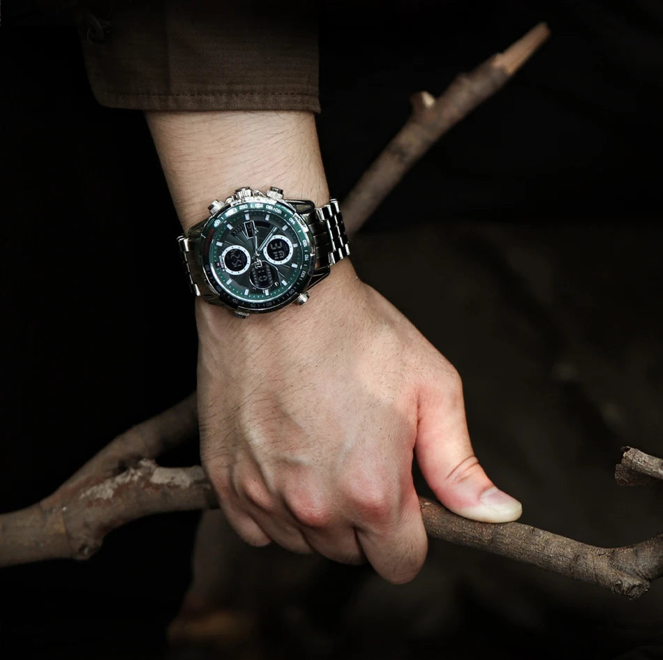 NAVIFORCE Mens Watches Stainless Steel Waterproof