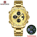 NAVIFORCE Mens Watches Stainless Steel Waterproof