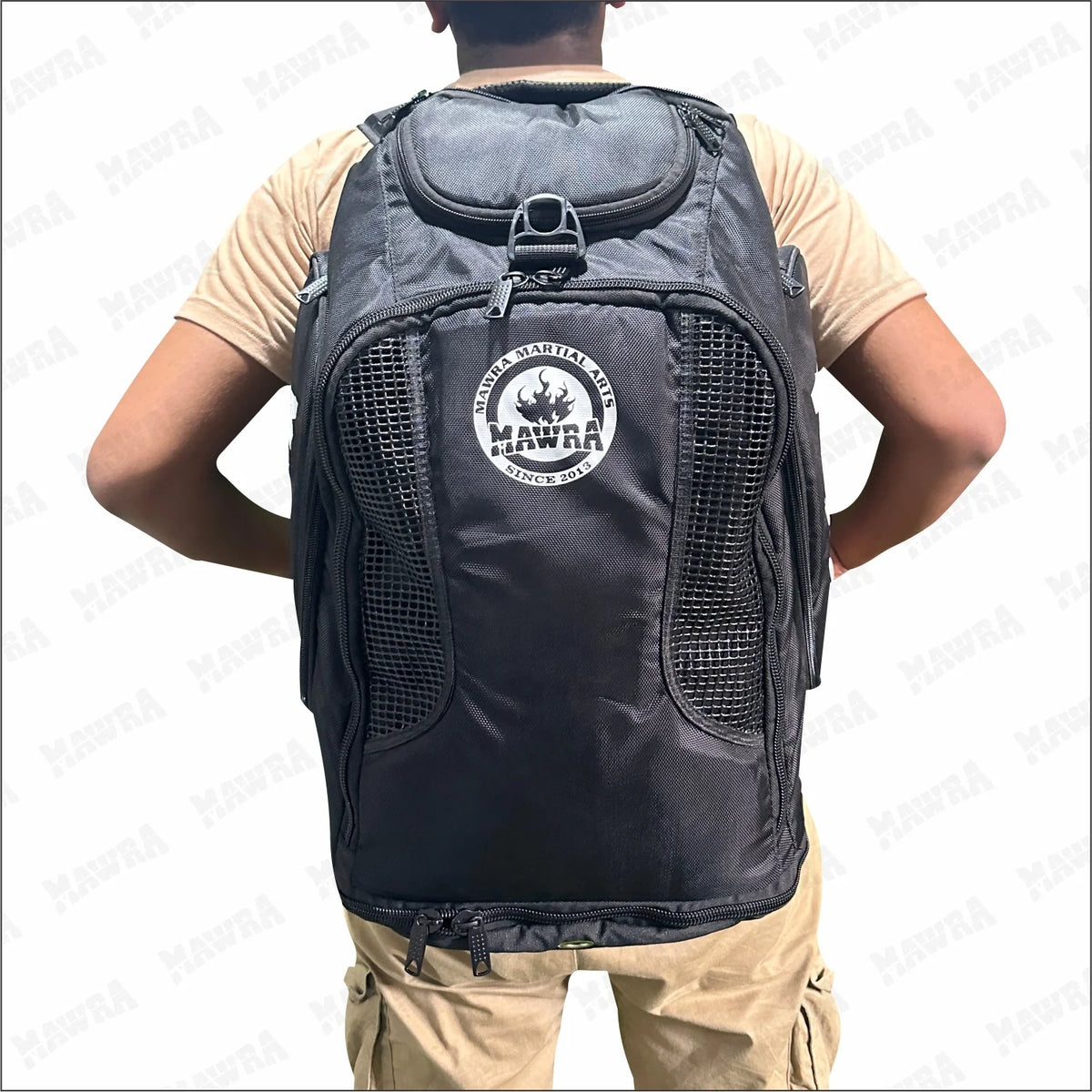 Convertible 48-72L Foldable BJJ MMA Duffel Backpack Shoe Compartment Tactical Training Sports Gym Laptop Hot/Cold Zipper