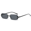 Protective Glasses New Rimless Rectangle Metal Frames Sunglasses Women Fashion