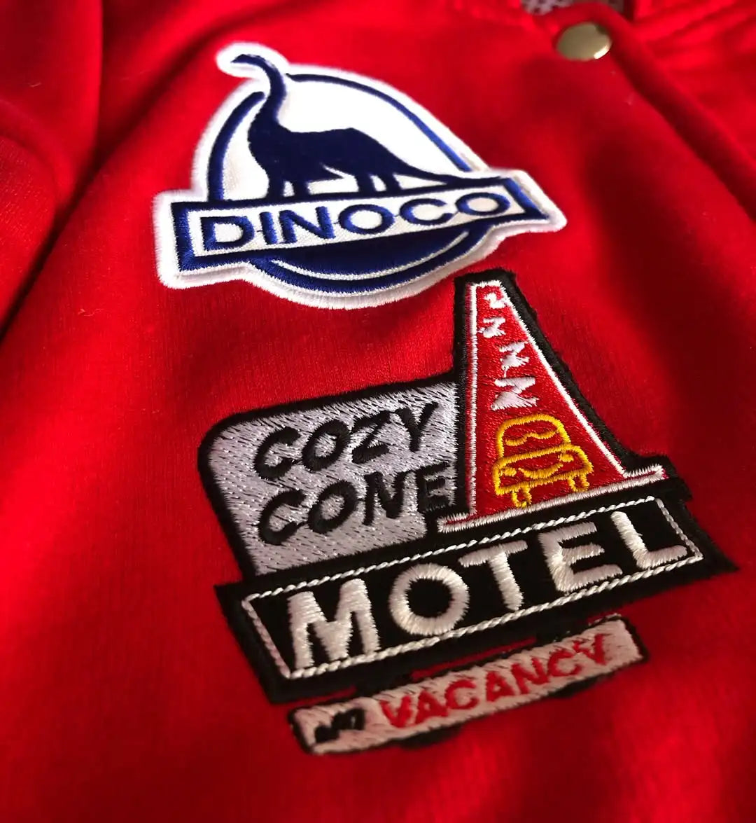 Men Red Flame Lightning McQueen 95 Racing Bomber Jacket Vintage Rusteze Print Motorcycle Baseball Coat Hip Hop Streetwear
