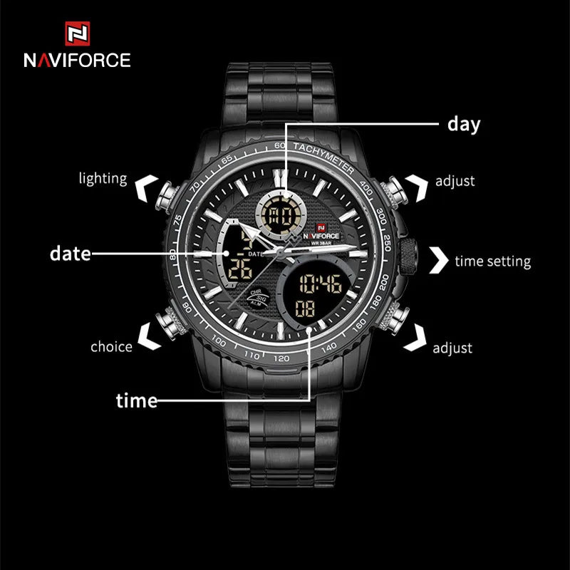 NAVIFROCE Men watches Luminous Business Fashion Man Watch Waterproof Military Watch