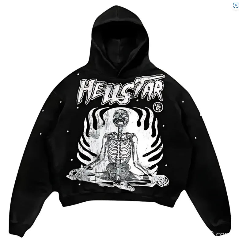 Skull Letter Printed Hoodie For Men & Women