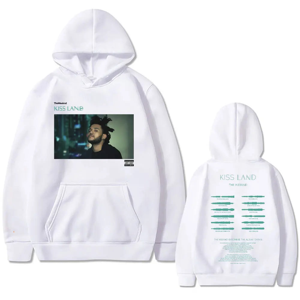 Weeknd Kiss Land Double Sided print men‘s Autumn fleece Hoodie Regular fit