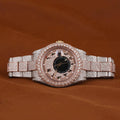 Men Hip Hop Iced Out Diamond Luxury Stainless Steel Butterfly Clasp