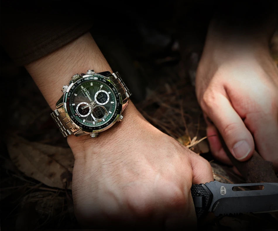 NAVIFORCE Mens Watches Stainless Steel Waterproof