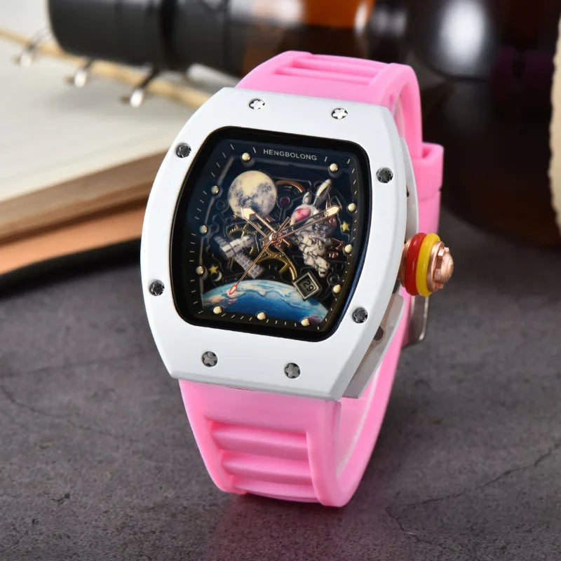 Fashion Tonneau Men Watch Luxury Luminous Waterproof Date Sport Quartz Watches Men Steel Band Men Wristwatch Relogio Masculino