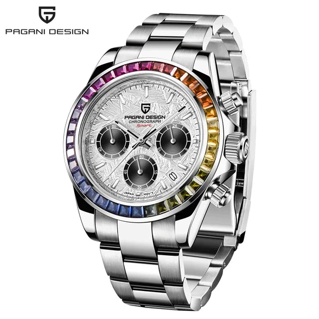 2026 PAGANI DESIGN New Rainbow Bezel Sport Watch Men Quartz