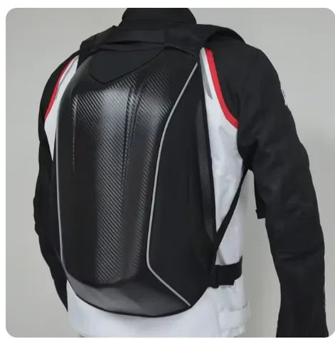 Moto Racing  bag Motocross Carbon Fiber Backpack Waterproof Motorcycle Hard Shell Backpacks