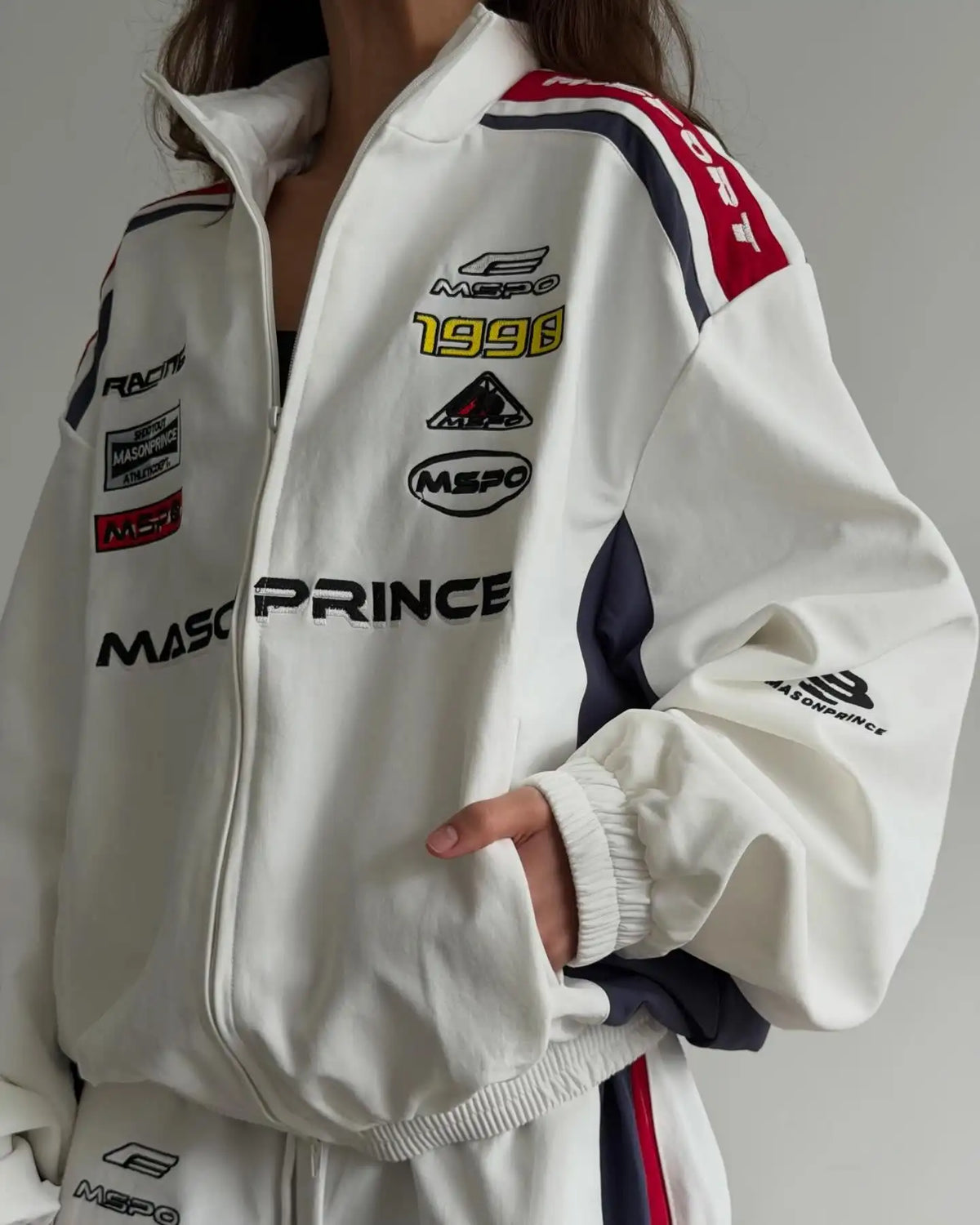 Vintage Motorcycle Unisex’s Street Bomber Sports Jacket &Jogging Pants 2-piece Set