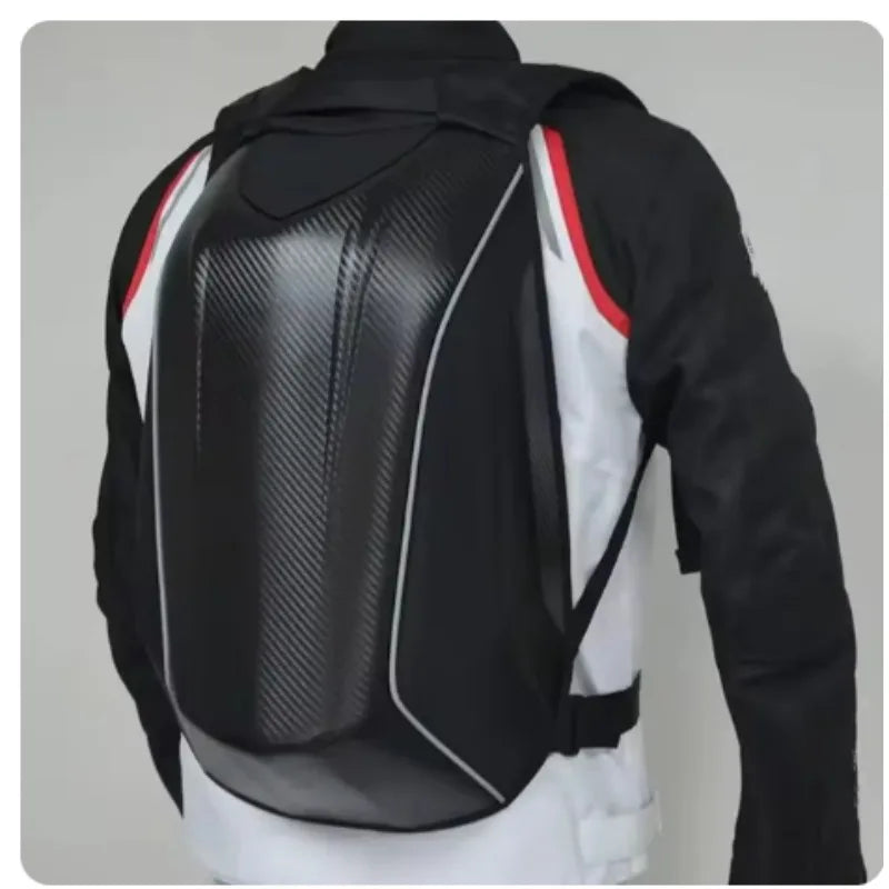 Moto Racing  bag Motocross Carbon Fiber Backpack Waterproof Motorcycle Hard Shell Backpacks