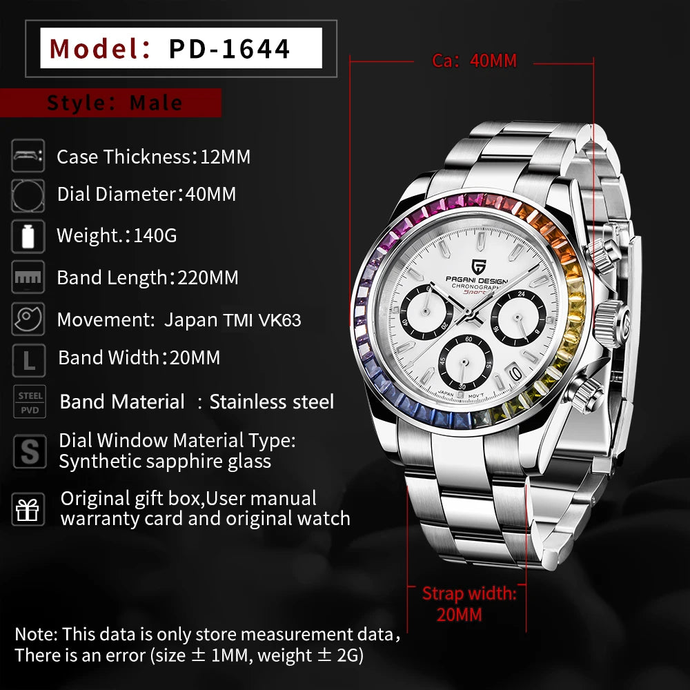 2026 New PAGANI DESIGN Men's Watches Top Luxury Quartz Watch For Men Speed Sports Chronograph