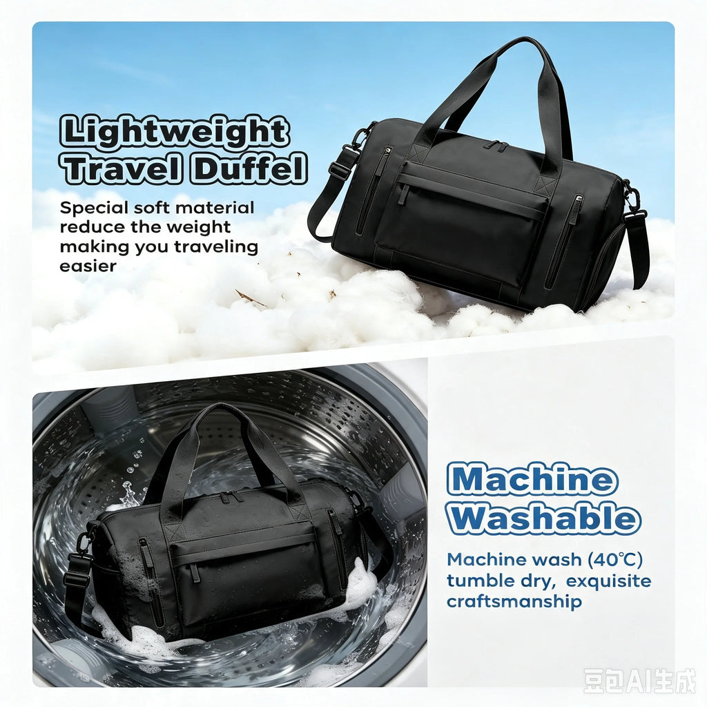 Men's Sports Fitness Bag Sports Travel Bag Water Resistant, Dry and Wet, Training Sports Bag for Gym, Portable Shoulder Pack