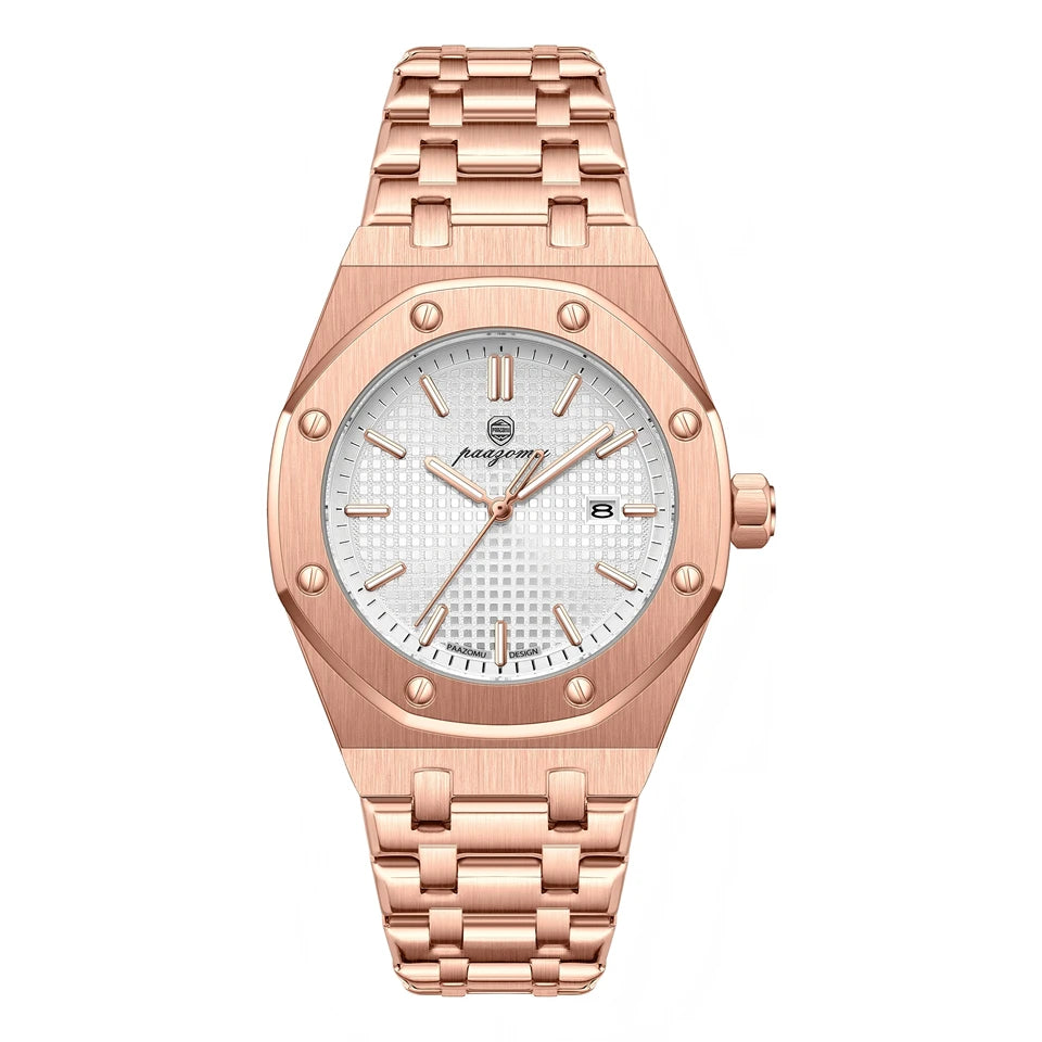 PAAZOMU Business Man Waterproof Watch stainless steel