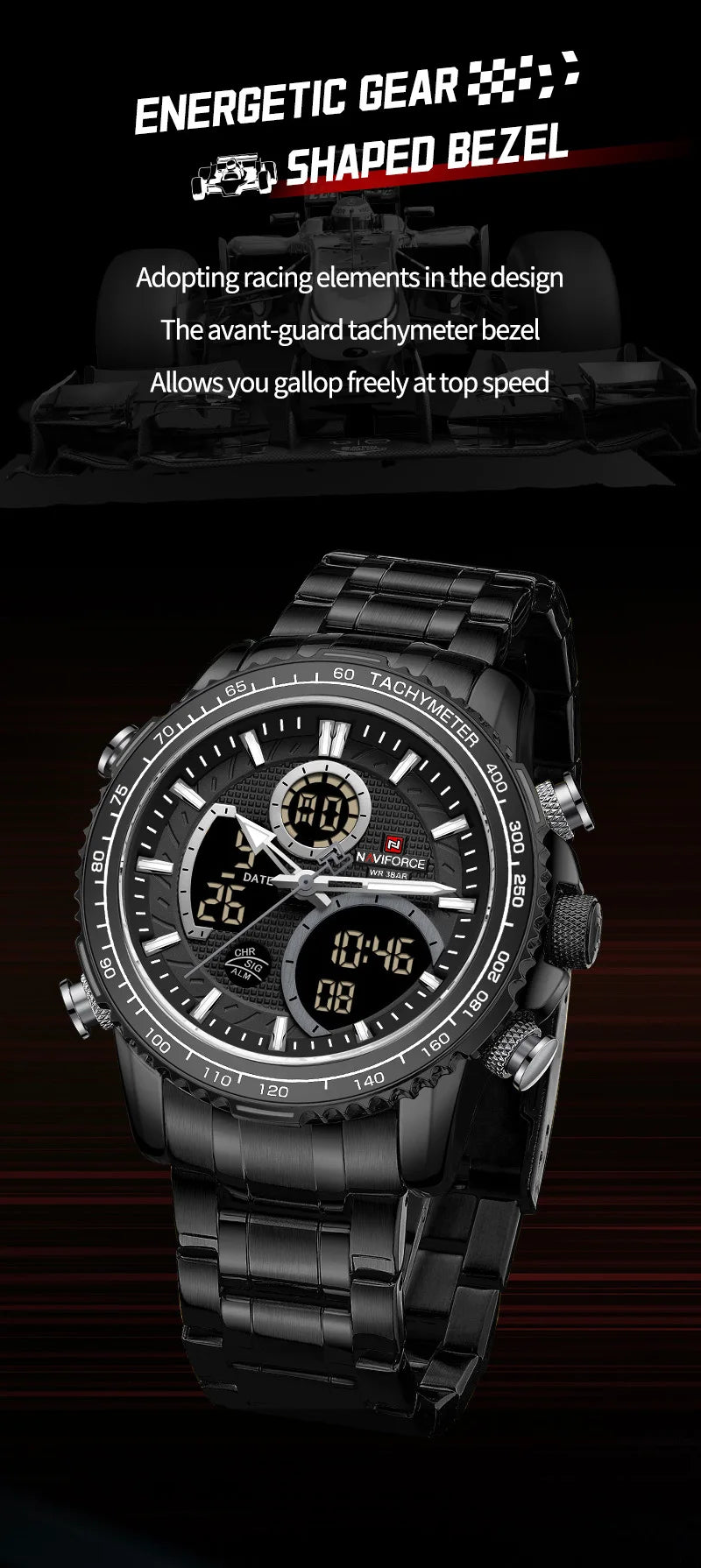 NAVIFROCE Men watches Luminous Business Fashion Man Watch Waterproof Military Watch