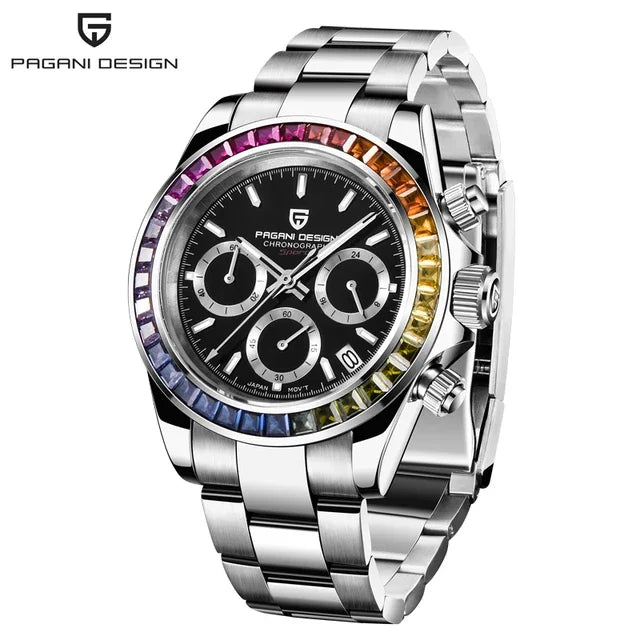 2026 PAGANI DESIGN New Rainbow Bezel Sport Watch Men Quartz